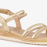 Meisjes sandalen met sleehakje goud