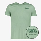 Unsigned heren T-shirt met backprint groen