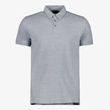 Unsigned heren polo gemeleerd blauw grijs