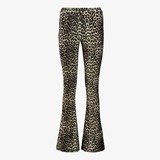 TwoDay dames flared broek bruin met panterprint