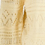 Gebreide dames trui beige