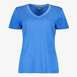 TwoDay dames T-shirt met V-hals glitters blauw