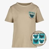 Unsigned jongens T-shirt met backprint beige