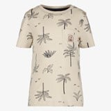 Unsigned jongens T-shirt met palbomen beige