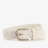Dames riem met perforaties wit