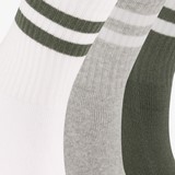 3 paar kinder sportsokken zwart grijs