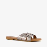 Dames slippers zilverkleurig