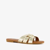 Dames slippers goudkleurig