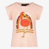 Meisjes T-shirt met flamingo lichtroze
