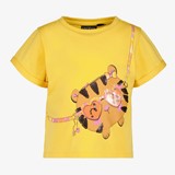 Meisjes T-shirt met kat geel