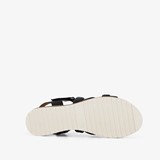 Leren dames sandalen zwart