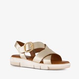 Hush Puppies leren dames sandalen goud