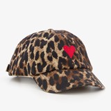 Meisjes pet met panterprint en hartje