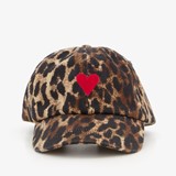 Meisjes pet met panterprint en hartje