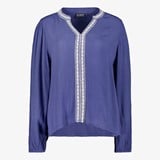 TwoDay dames blouse met borduursels blauw