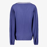 Dames blouse met borduursels blauw