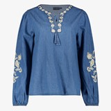 TwoDay dames denim blouse met borduursels