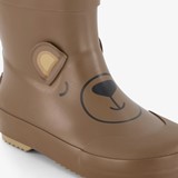 Korte kinder regenlaarzen beer bruin
