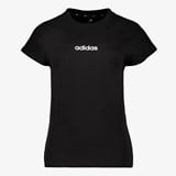 Adidas Essentials Linear dames  T-shirt zwart