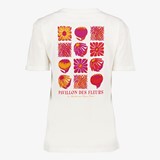 Dames T-shirt met backprint bloem wit
