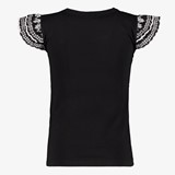 Meisjes top met vlindermouwtjes zwart