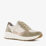 Hush Puppies leren dames sneakers khaki