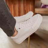 Leren heren sneakers wit