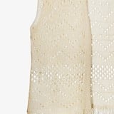 Gebreide dames gilet beige