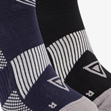 2 paar halflange compressiesokken blauw zwart