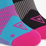 2 paar halflange compressiesokken blauw roze