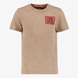 Unsigned jongens T-shirt met backprint beige