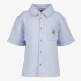 Unsigned mousseline jongens shirt lichtblauw