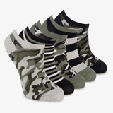 5 paar kinder sneakersokken groen zwart