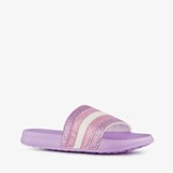 Kinder badslippers lila met glitters