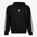 Adidas M 3S heren hoodie zwart wit