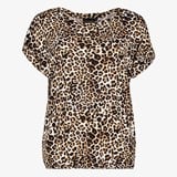 TwoDay dames T-shirt met panterprint bruin