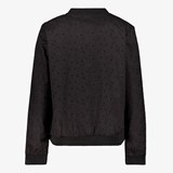 Dames broderie bomberjack zwart
