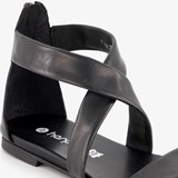 Leren dames sandalen zwart