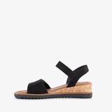 Dames sandalen met sleehak zwart