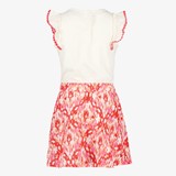 Meisjes jurk wit met roze print