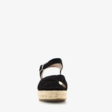 Dames espadrilles met sleehak zwart