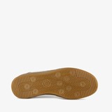 Leren dames sneakers metallic zilver