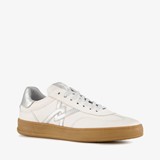 Hush Puppies leren dames sneakers metallic zilver