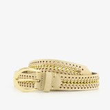 Dames riem beige met goudkleurige ketting