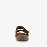 Leren heren slippers cognac bruin
