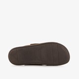 Leren heren slippers cognac bruin