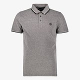 Unsigned heren polo grijs gemêleerd
