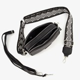 Dames schoudertasje met print zwart