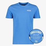 Unsigned heren T-shirt met backprint blauw