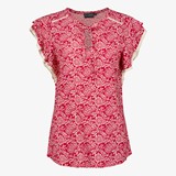 TwoDay dames blouse met print en glitters rood